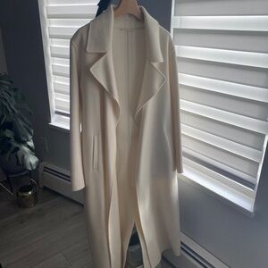 The Curated Tailored Coat in Ecru, size L